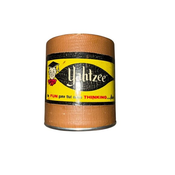 Vintage 1967 Yahtzee Game ES Lowe Company Original Dice Cup Replacement Parts - Picture 1 of 6